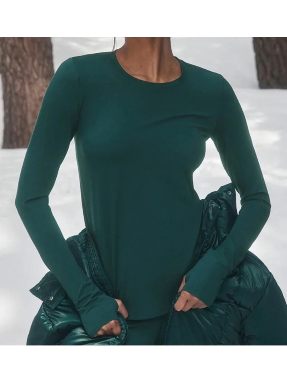 Alo Airbrush Winter Warm Nocturne Long Sleeve Size S